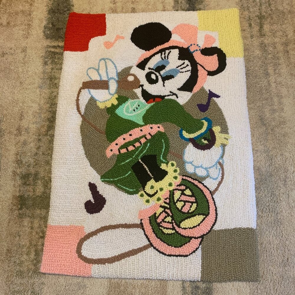 Singing Minnie Mouse Latch Hook Handmade Rug